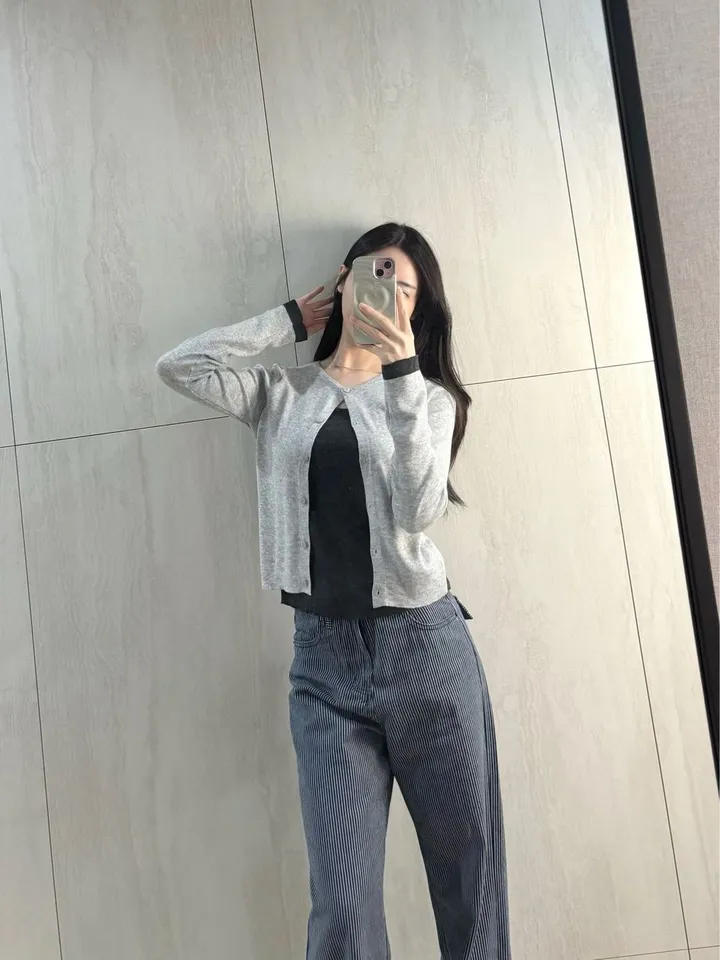 [일체형] 4color 레이어드 니트 가디건 *레이어드 가디건, 골지 가디건, 간절기, 배색가디건 상세 이미지 26