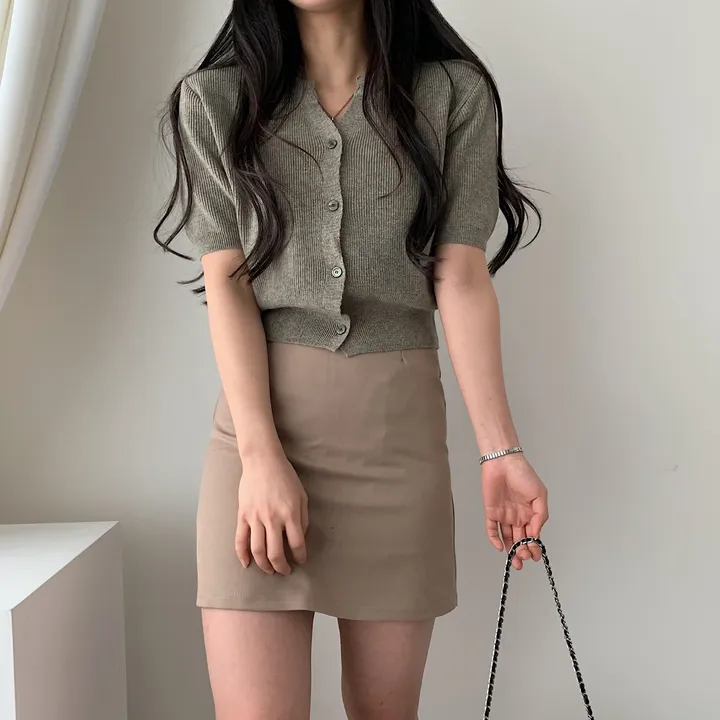 [재진행/부드러워요] 무드쩌는 린넨 하찌 반팔 단추 니트가디건;5col 상세 이미지 34