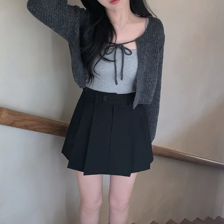 [흘러내림X]퓨어 울 모헤어 리본 볼레로 크롭 가디건 - 4color 상세 이미지 26