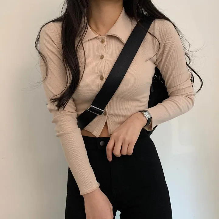 [가격실화?] 카라 크롭 단추 골지 가디건;3col 상세 이미지 13