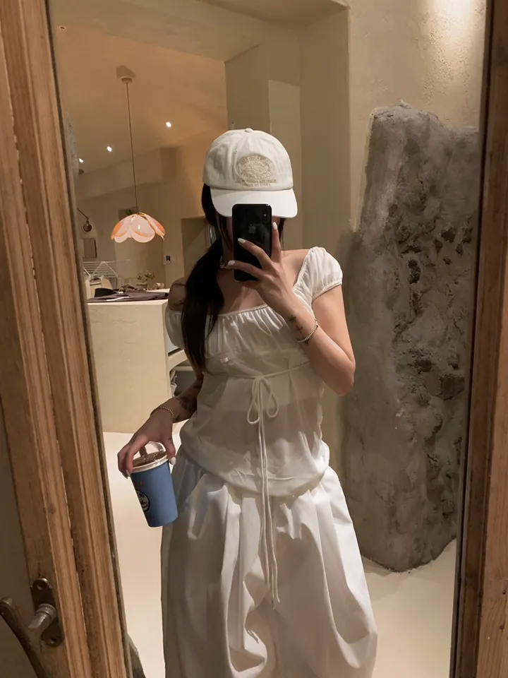 (UNISEX) 머니 나일론 더블 핀턱 스트링 벌룬 PT / 오버핏 와이드 밴딩 트레이닝 벌룬핏 팬츠 바지 와이드팬츠 벌룬팬츠 트레이닝팬츠 나일론팬츠 나일론바지 간절기 봄 여름 상세 이미지 24