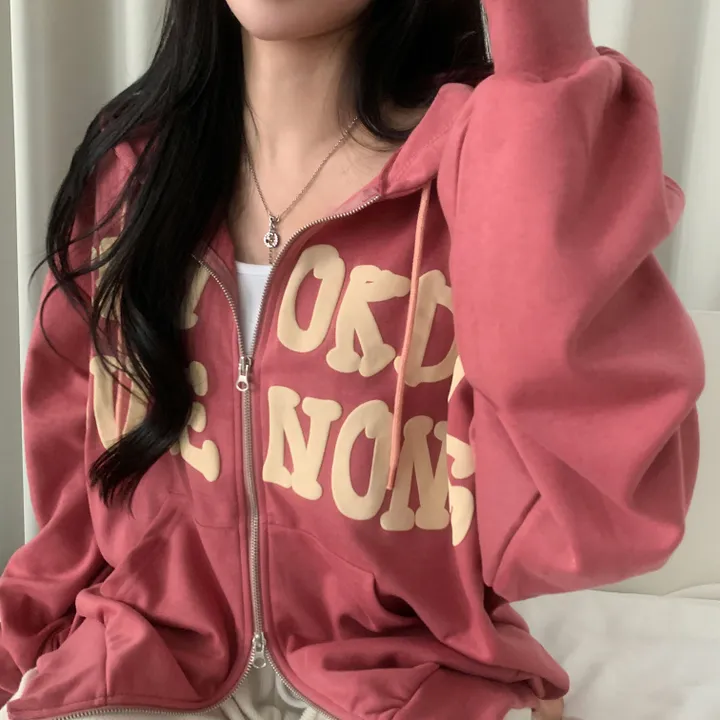 [기모추가!/만족도100%] 크루아상 발포 오버핏 레터링 후드집업,점퍼 - 4color 상세 이미지 27