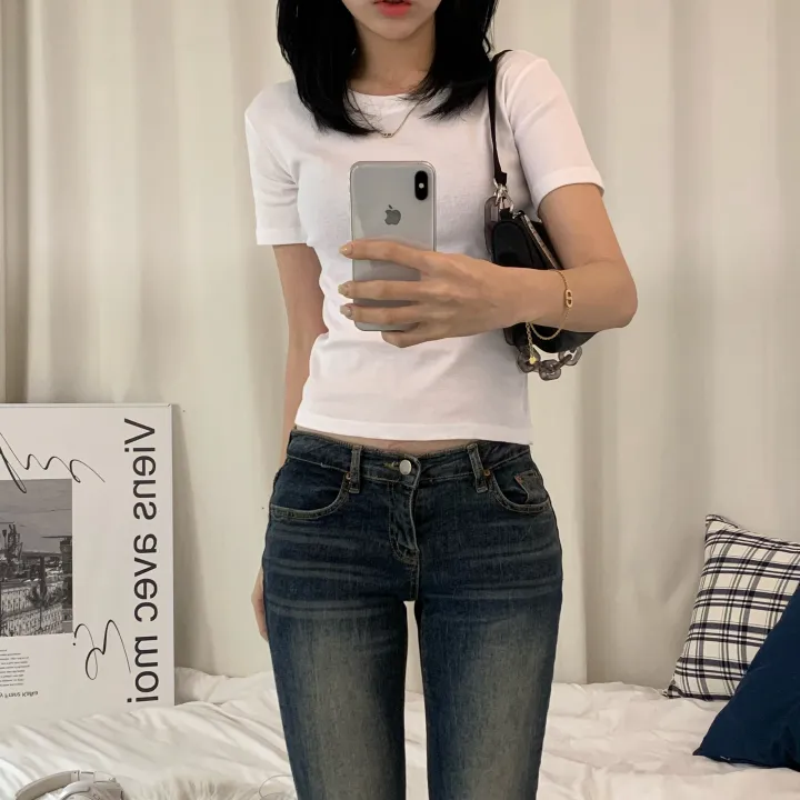 [슬림핏/핏보장] 젤라또 기본 베이직 무지 봄 여름 라운드 반팔티 (8col) 상세 이미지 9