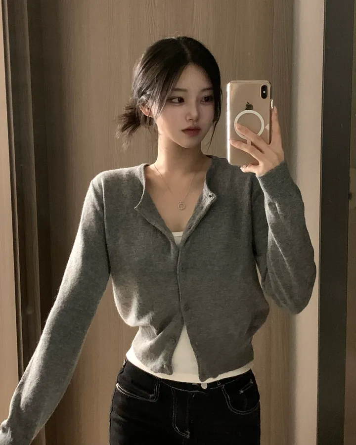 [봄신상🍃/7col] 캐시미어 베이직 슬림핏 무지 가디건 상세 이미지 18