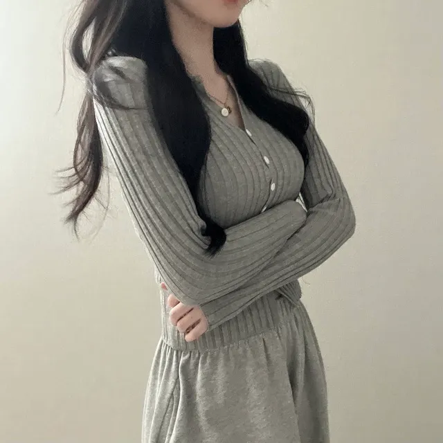 [ 누적판매1,000장🔥/여리핏! ] 클린 잔골지 슬림핏 긴팔 가디건 (7col) 상세 이미지 8