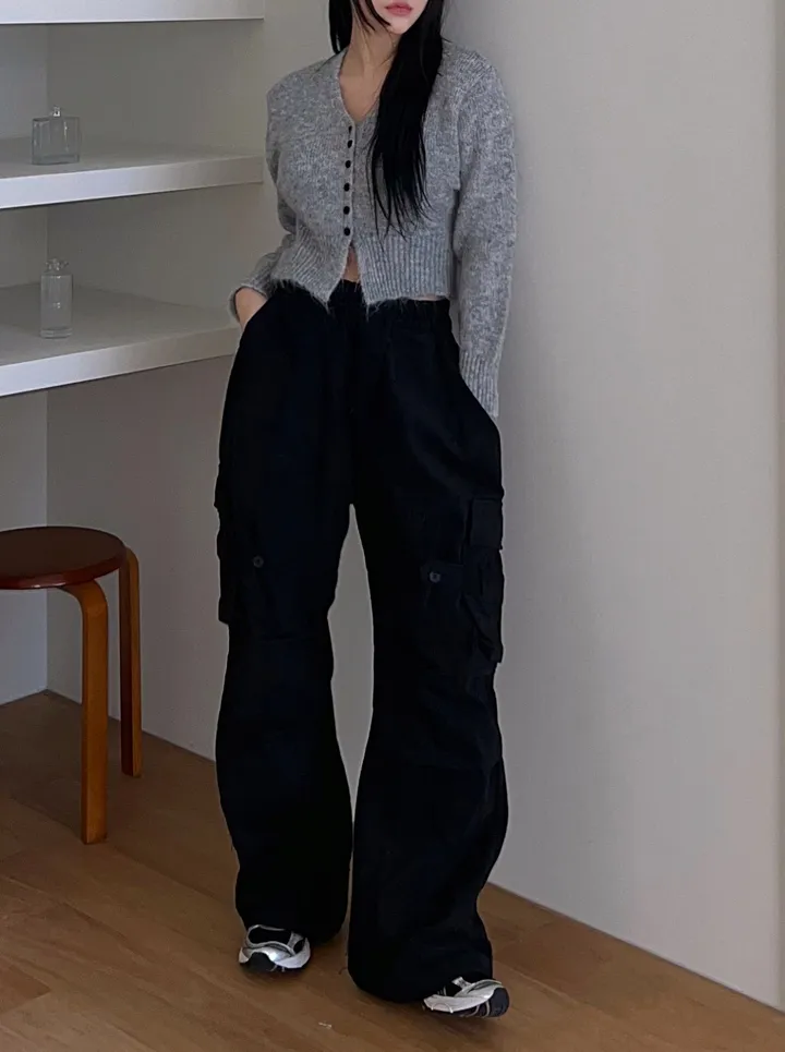 비교불가![러블리핏/고퀄] 베리믹스 보카시 스프링 버튼 가디건 / 간절기 봄 가을 루즈핏가디건 아방 크롭 상세 이미지 16