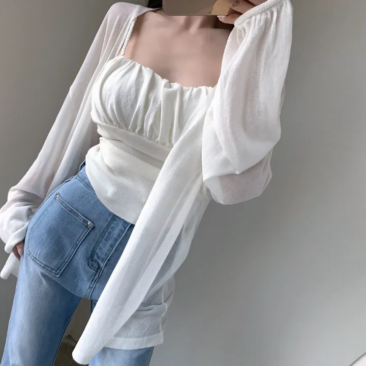 로코 셔링탑set 루즈핏 가디건 상세 이미지 33