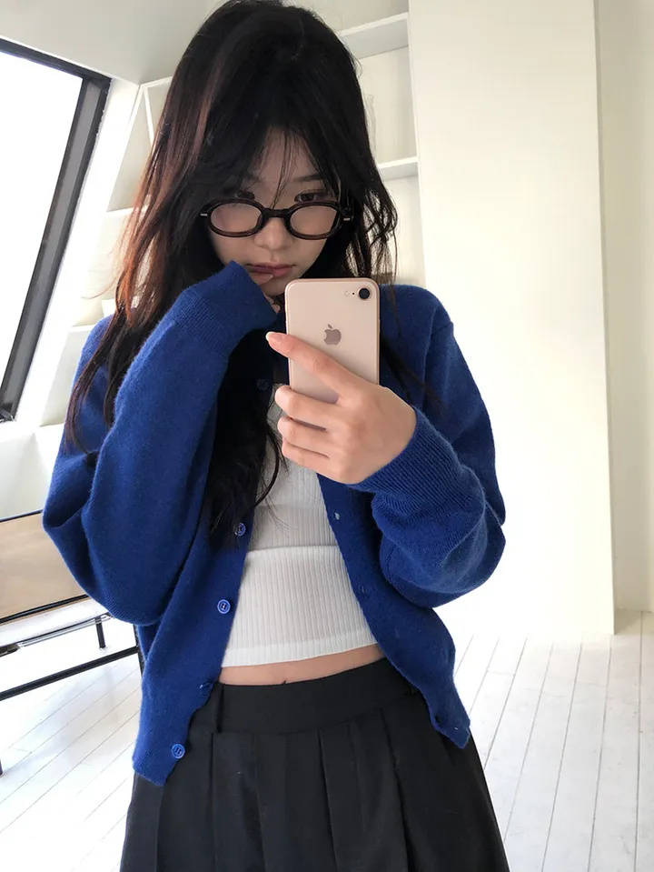 [MD적극추천🤍/후기극찬✨] basic round button cardigan 상세 이미지 5
