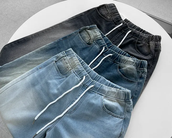[~2XL] 마블 소프트 워싱 허리 밴딩 와이드 일자핏 데님 팬츠 바지 상세 이미지 49