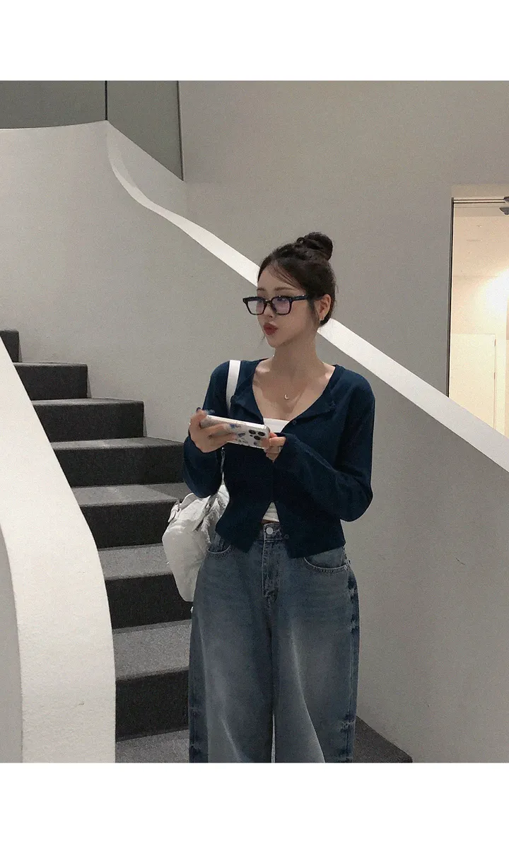 [기본템정석/색감예술🖤] 이브닝 라운드 여리핏 슬림핏 가디건 간절기가디건 봄가디건 가을가디건 가을아우터 가을옷 가을신상 상세 이미지 6