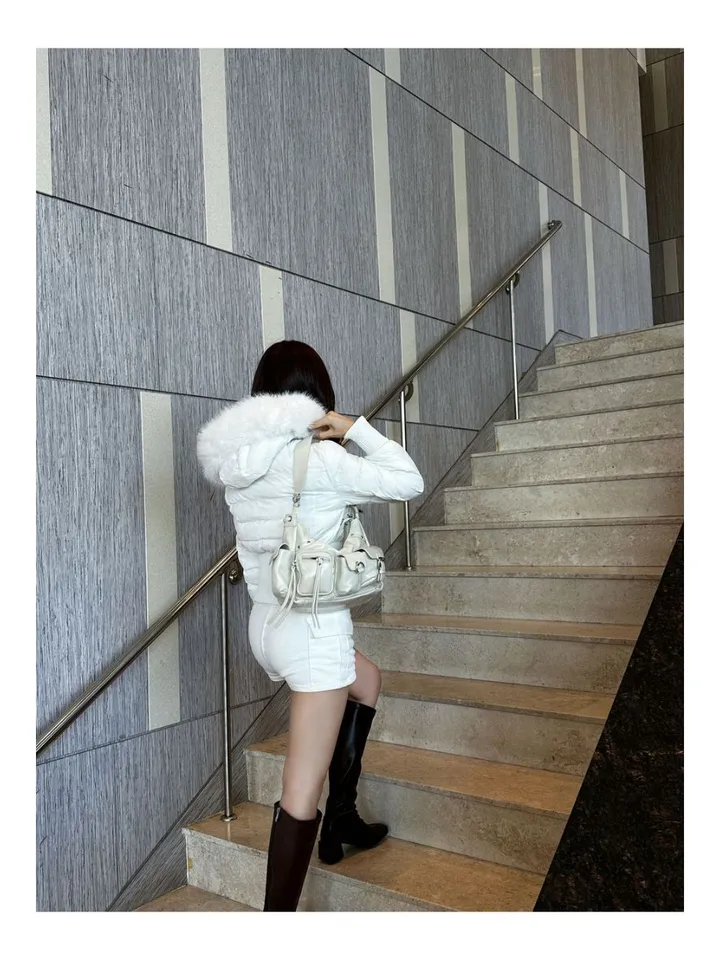 [무보정영상핏확인❤️‍🔥] 골반뽕 하이웨스트 카고숏pt 상세 이미지 37
