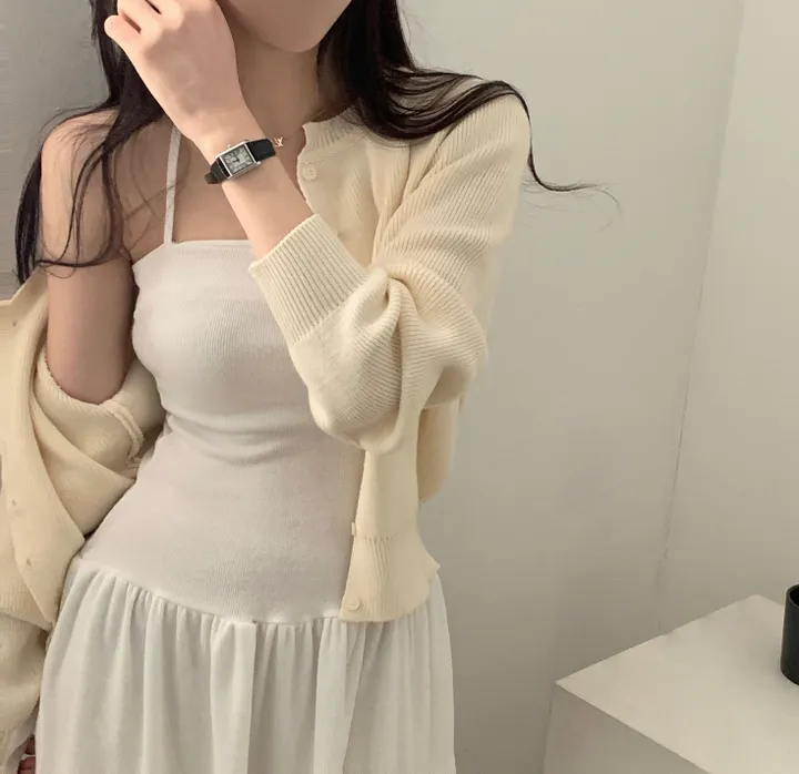 [봄🌸/부드러운!] 싱볼 라운드 펜던트 니트여리핏 가디건 - 6color 상세 이미지 27