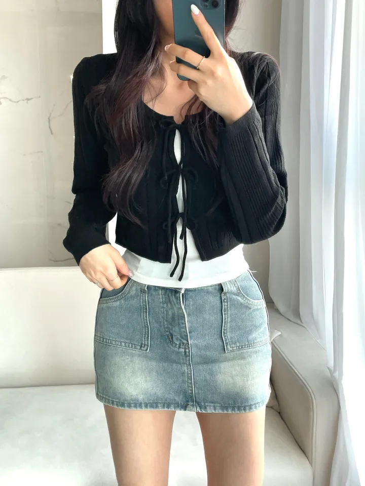 [주문폭주🤍/리본포인트!]  💘남심 저격해버릴 리스 쓰리리본 가디건 상세 이미지 31