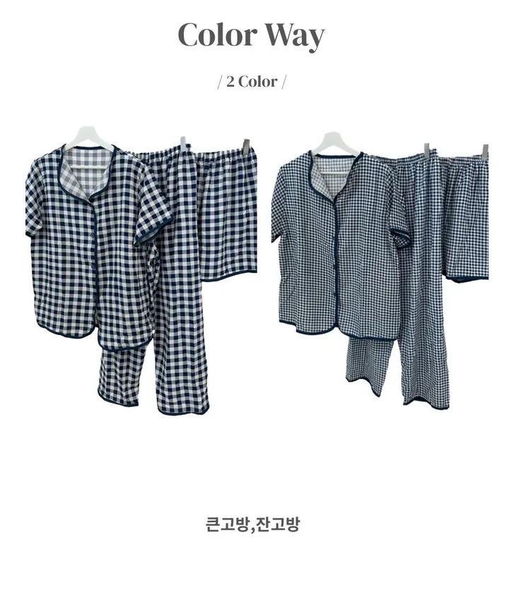 고방 파자마 3세트 2color 홈웨어 여름잠옷 상세 이미지 22