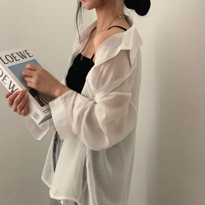 [베스트재진행] 남심저격, 시스루 루즈핏 셔츠;4col 상세 이미지 21