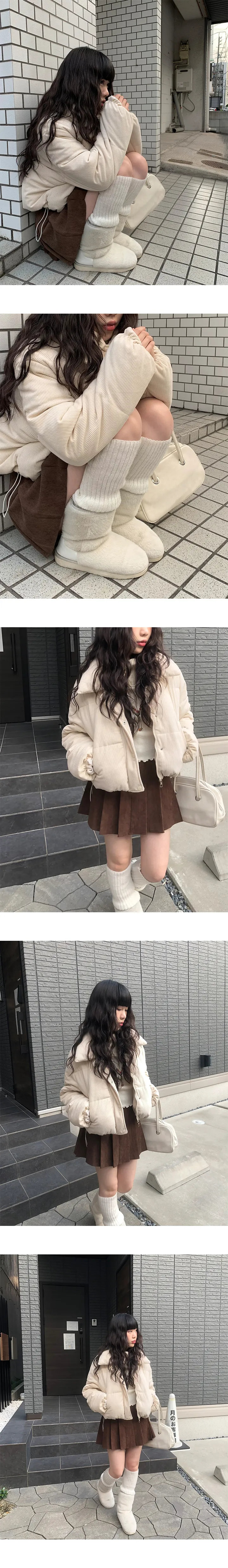 [주문폭주🤍/두툼🖤] 팝핑 코듀로이 골덴 숏 패딩 (4color) 상세 이미지 16