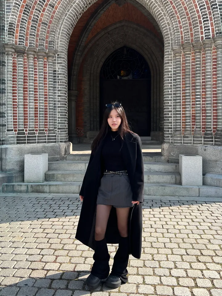 [울함유고퀄🖤] 엘리 울 더블 버튼 뒤트임 누빔 겨울 롱 코트 상세 이미지 45