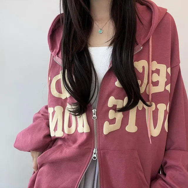 [기모ver.추가/특가할인중] 교복템강추 보호본능핏~  데일리 캐주얼 투웨이 발포 레터링 후드집업 상세 이미지 14