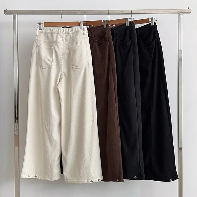 [한파대비/3기장~2XL!] 스냅버튼 융기모 코듀로이 골덴 폴딩 와이드팬츠 4color 상세 이미지 90