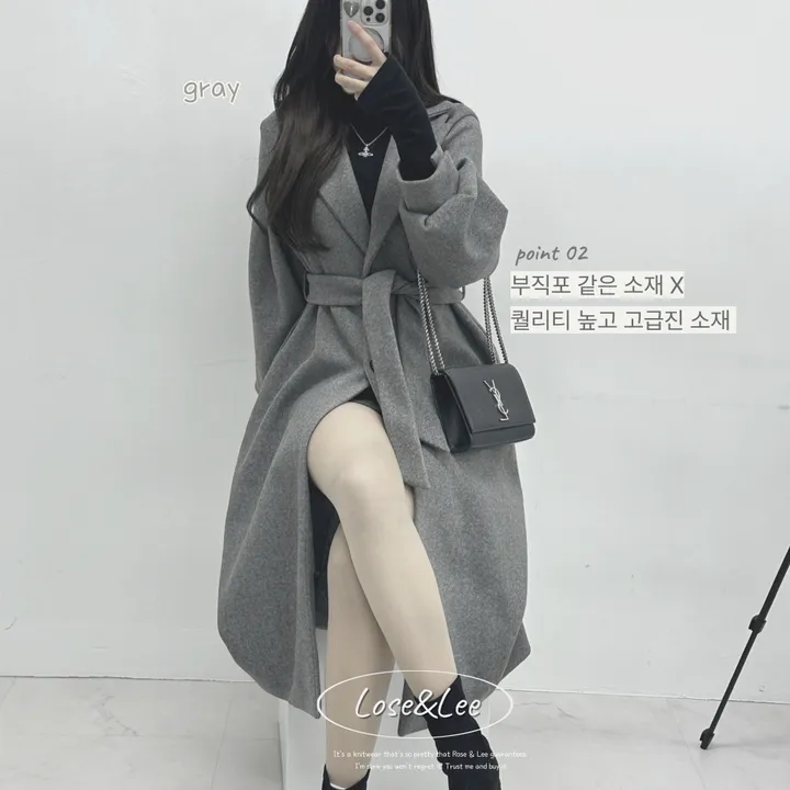 [개강룩/핏보장] 러블리 퍼프 몽글 롱 코트 울코트 (4color) 상세 이미지 8