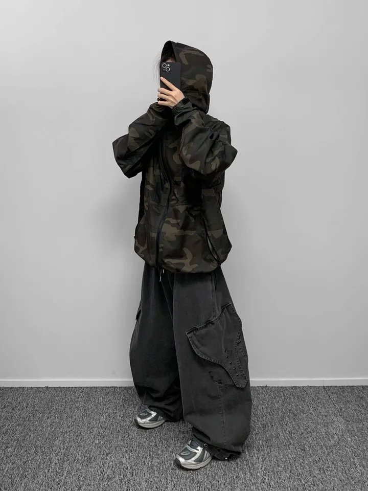 [🖤unisex] 카모 윈드 브레이커 상세 이미지 17