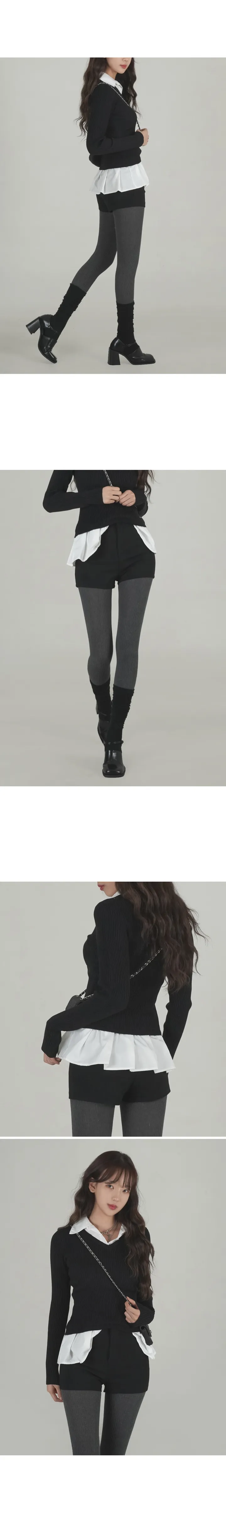[S,M,L/2컬러] 하이웨스트 베이직 스판 숏팬츠 반바지 하이웨스트팬츠 스판  데일리룩 꾸안꾸 캐주얼룩 데이트룩 하객룩 상세 이미지 3