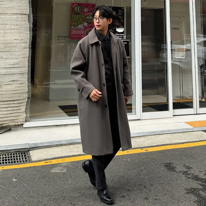 남자 빅스 오버핏 겨울 나그랑 발마칸 울 코트 상세 이미지 7