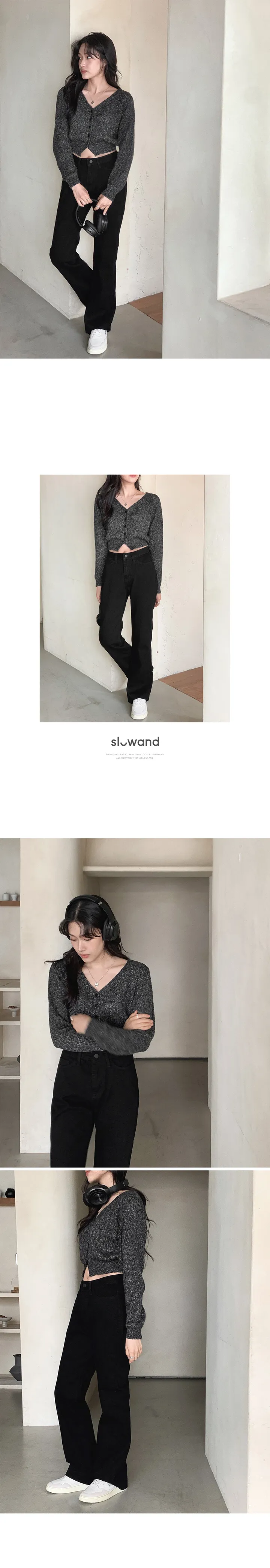 [🖤핏보장] 프리미엄 세미부츠컷 블랙진 (+베이직/롱ver) - 4 size (SLOWMADE/자체제작/부츠컷/인생데님/난스판/키작녀바지/블랙데님/사이즈세분화) 상세 이미지 45