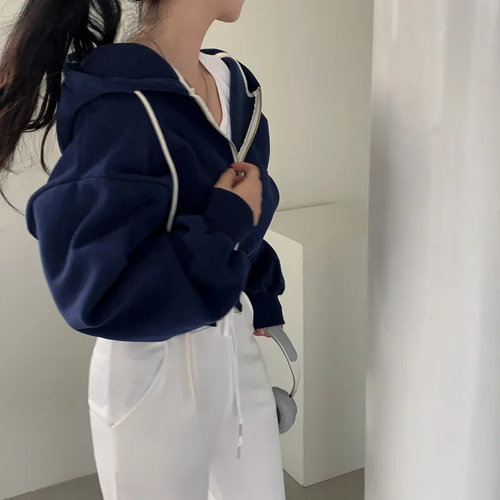 [완전인기✨/백염컬러 당일출고!] 자체제작 크치Made 꿈에 나온 핏, 투웨이 양기모 크롭 후드집업 ver 아우터 자켓 - zipup 상세 이미지 121