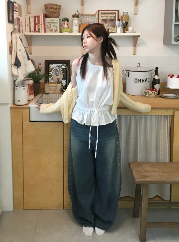 [봄신상💐](5colors/파스텔색감🌈🖍️) 레이어드 펀칭 라운드넥 니트 봄 가디건 cd 상세 이미지 139