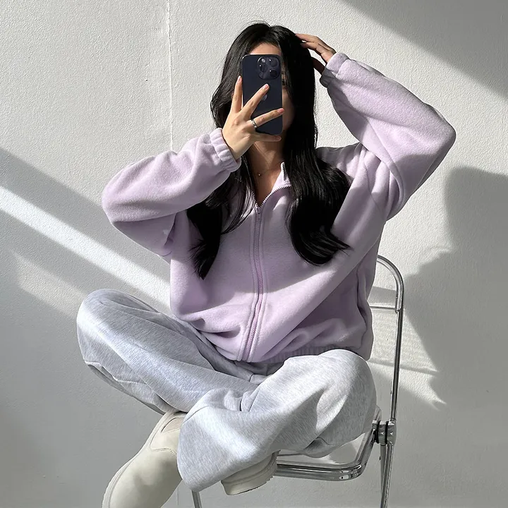 [교복템/루즈핏] 윈터 보송 플리스 집업 - 4color 상세 이미지 18