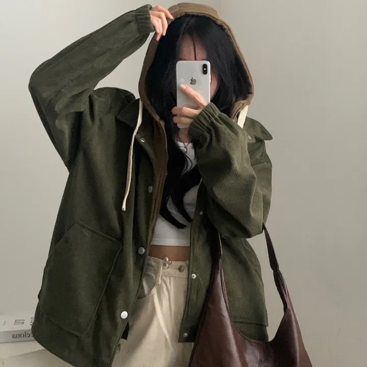 [예쁨보장✨/일체형] 코듀로이 골덴 후드집업, 점퍼자켓 - 3color 상세 이미지 12