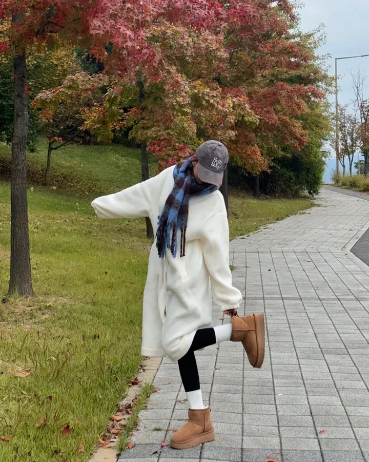 [🧣 당일발송/원가판매 ]아방 폭닥 체크 롱 머플러 목도리 상세 이미지 8