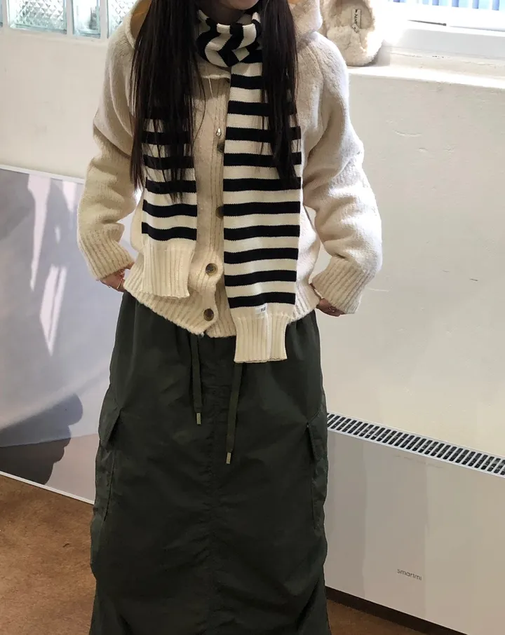 [MD pick🤎]크런치 베이직 니트 버튼 후드 가디건(4color) 상세 이미지 47
