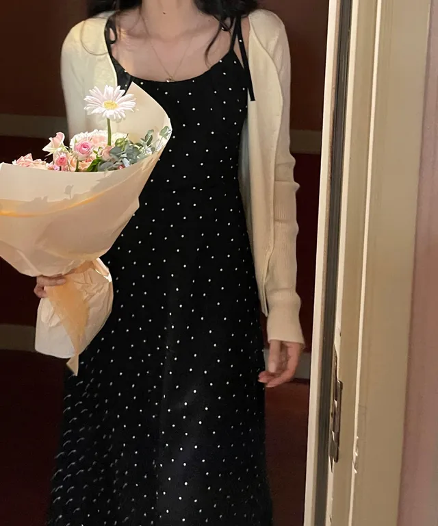 로이스 리본 도트 나시원피스