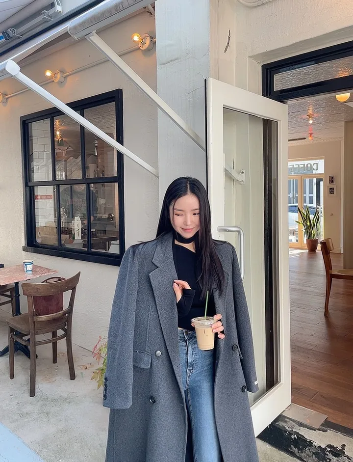 (퀄팅패딩내피안감/탈부착가능) 고급스러운 텍스처 더블 버튼 테인 핸드메이드 울 롱 코트 상세 이미지 34