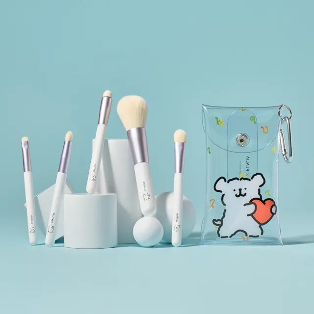 [한정판🎁] 몰티즈 브러쉬 키트 5종 🐾 귀여움 가득! 메이크업 풀세트