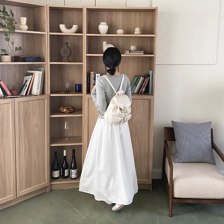 [새학기추천/고퀄] 밀크 글로시 레더 투포켓 백팩 가방(4color) 상세 이미지 19