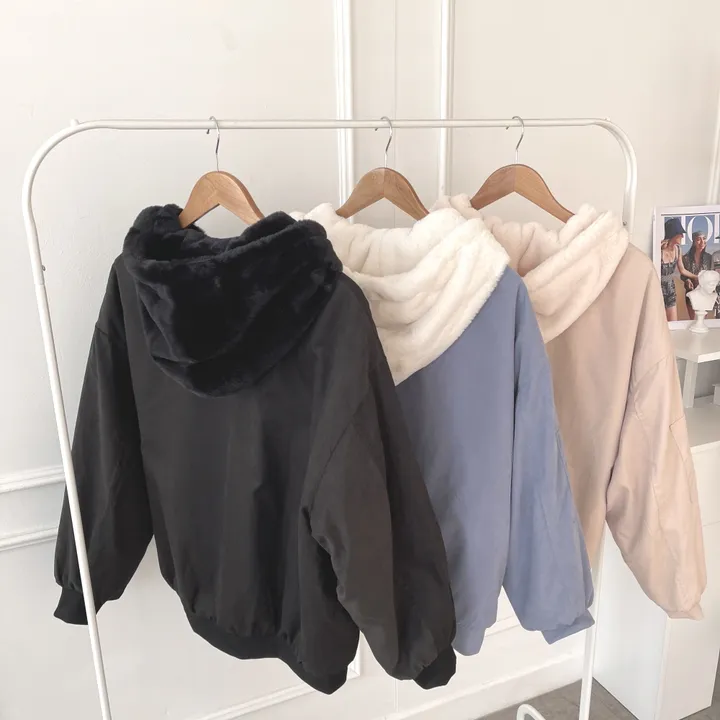 [특가세일/당일발송]양면착용 부들부들 부드러운 페이크퍼 보아털 후리스 밍크안감 아방핏 리버시블패딩 항공점퍼 후드점퍼 패딩점퍼 퍼자켓  3color 상세 이미지 32