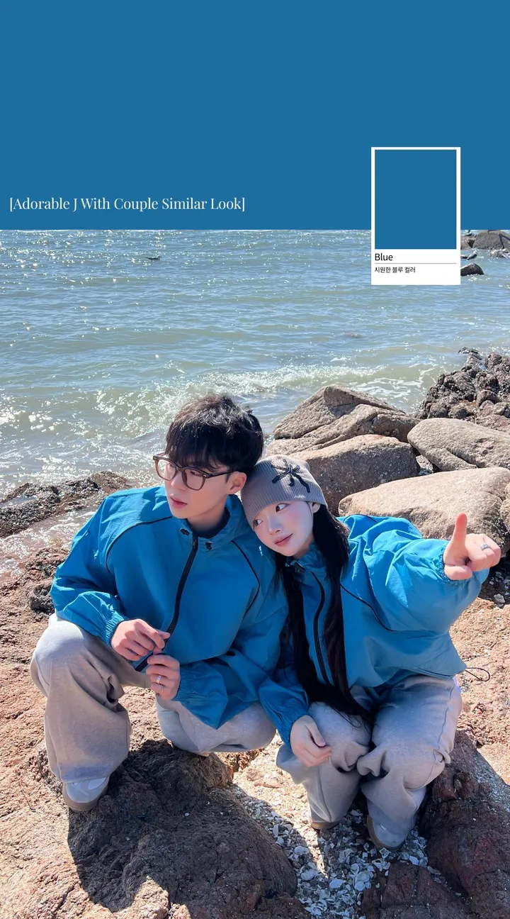 UNISEX [SS/하이넥] 래시 윈드러너 자켓 바람막이 점퍼 오버핏 커플 커플룩 시밀러룩 벌룬 와이드 트레이닝 팬츠 커플 커플룩 시밀러룩 여행 데이트 상세 이미지 14