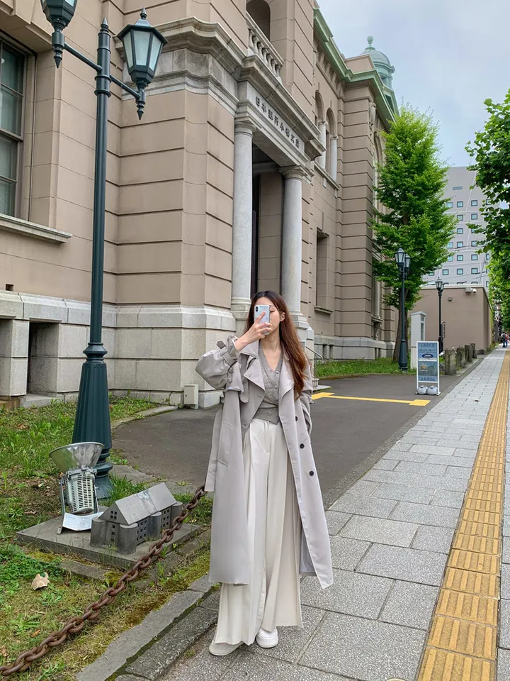 [허리잘록🍂타이SET] 브이넥 랩 니트 가디건 옆단추 이중 레이어드 긴팔 스카프 세트 봄 가을 간절기 여리핏 페미닌 데이트룩 하객룩 4COL 상세 이미지 38