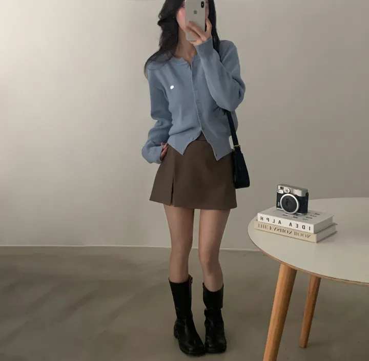 [봄🌸/부드러운!] 싱볼 라운드 펜던트 니트여리핏 가디건 - 6color 상세 이미지 13