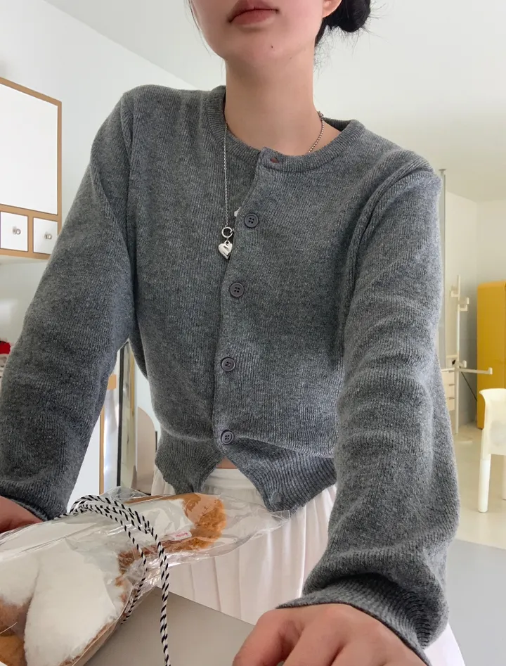 basic round cardigan (5color) 상세 이미지 7