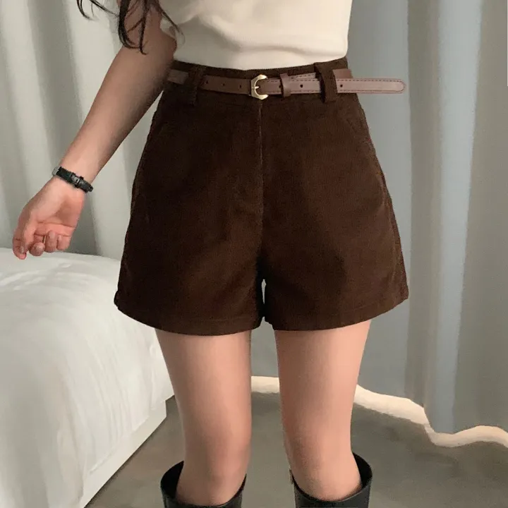 [벨트SET/말라핏!] 스윗 골덴 코듀로이 반바지 숏팬츠 - 3color 상세 이미지 25
