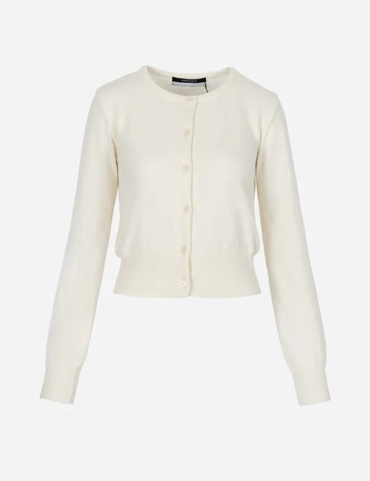 CASHMERE CROP ROUND NECK KNIT CARDIGAN 캐시미어 크롭 램스울 라운드 라운드넥 니트 가디건 상세 이미지 6