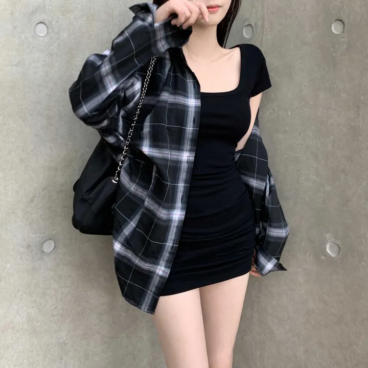 당일발송🚀[체크셔츠🖤/오버핏!] 베디 체크 박시핏 긴팔 간절기 셔츠 남방 빅사이즈 상세 이미지 15