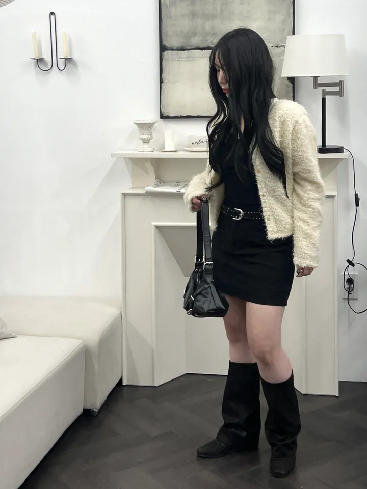 [최저가 할인중%🌼]스노우 퍼 가디건 3color 상세 이미지 11