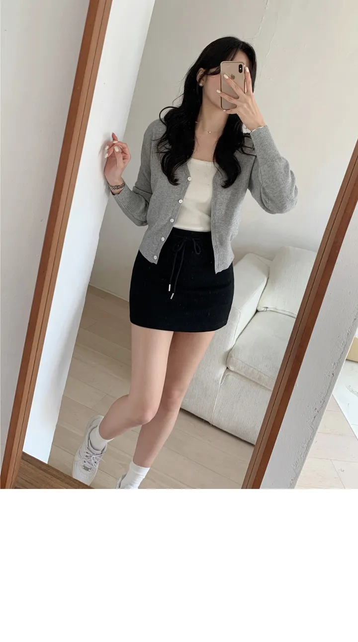 [봄신상/베이직/데일리] 빌리 브이넥가디건 7color 핑크그레이노랑 시보리 여리 니트 상세 이미지 28