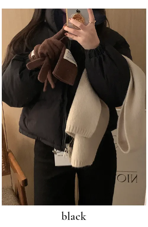 [주문폭주/당일출고🖤] 스노우 파스텔 크롭 숏 패딩 pd (웰론솜)(생활방수가능) 상세 이미지 16