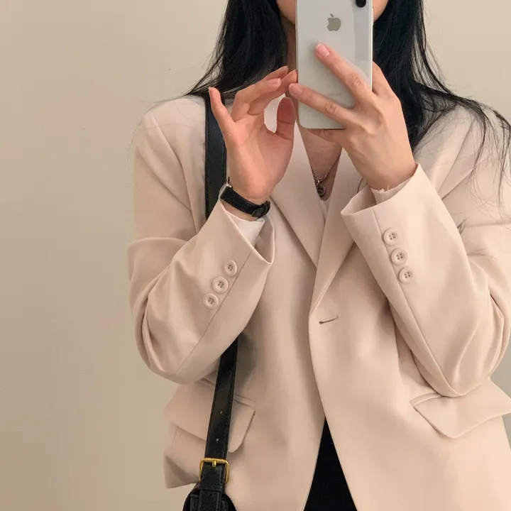 [기획/필수] 오늘도 예쁘게, 모니카 원버튼 숏자켓;4col 상세 이미지 87
